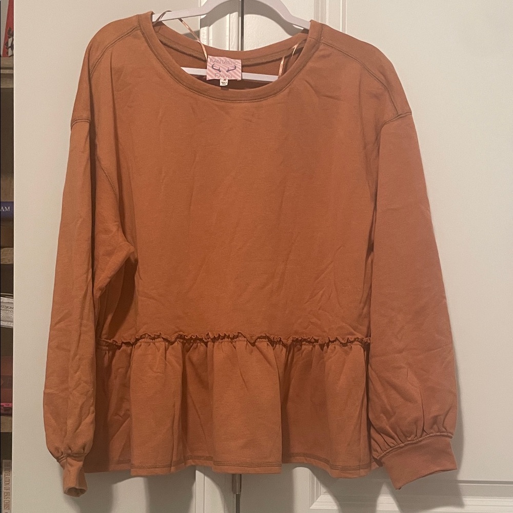 Fantastic Fawn Peplum Sweatshirt